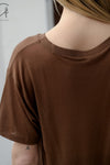 BASERANGE Classic Bamboo Fiber Bamboo Cotton Loose T-shirt Series Collection Round Neck Bottoming Shirt France BAS-TOLO-BL-000-OCULAR